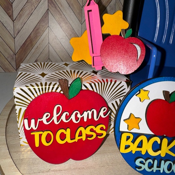 Adorable Back-to-School Tiered Tray Accents - Picture 4 of 15